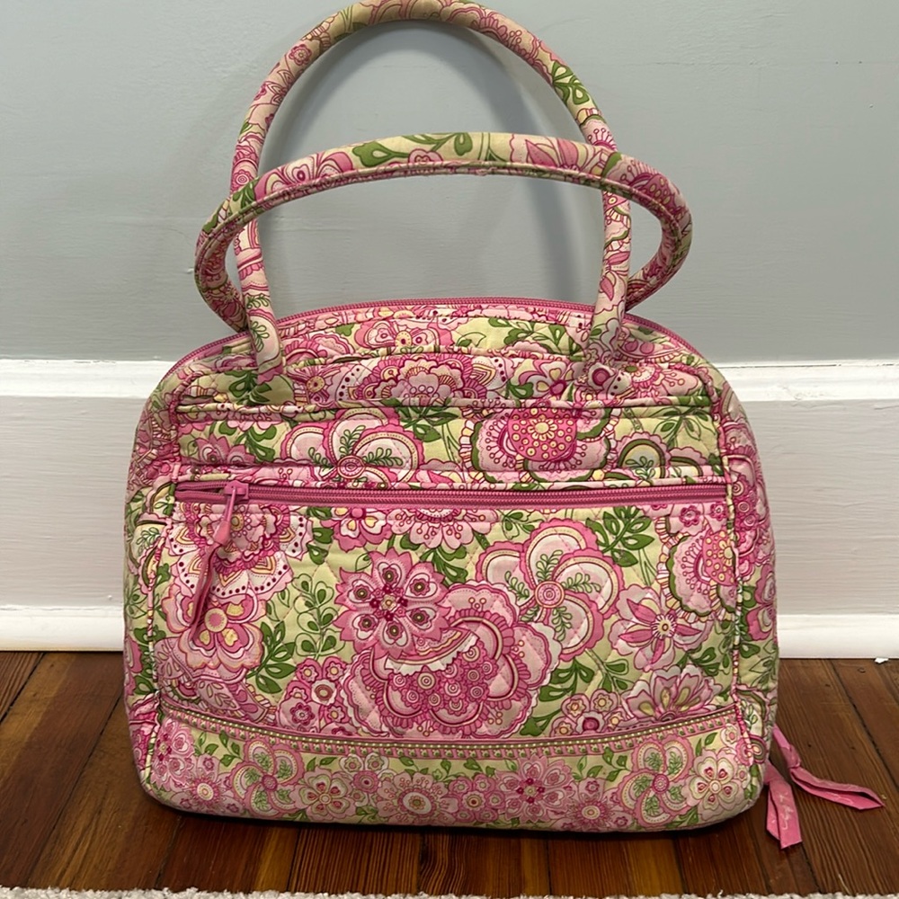 *retired print* Vera Bradley Pink Petal Bowler Bag